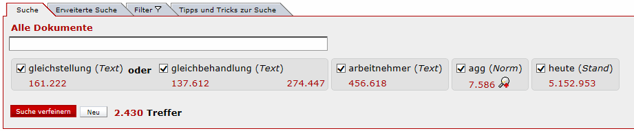 Abbildung: Rechercheergebnis