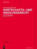 Deutsche Zeitschrift für Wirtschafts- und Insolvenzrecht (DZWIR)