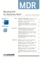 Monatsschrift für Deutsches Recht (MDR)