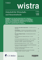 Zeitschrift für Wirtschafts- und Steuerstrafrecht (wistra)