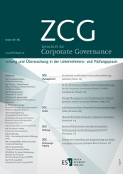 Abbildung: Zeitschrift für Corporate Governance (ZCG)