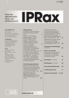 Praxis des Internationalen Privat- und Verfahrensrechts (IPRax)