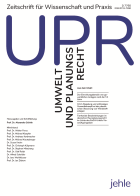 Abbildung: Umwelt- und Planungsrecht (UPR)