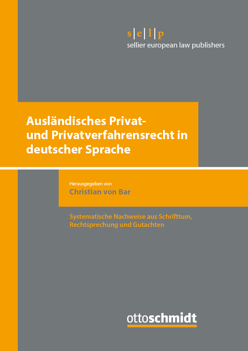 Abbildung: Ausländisches Privat- und Privatverfahrensrecht in deutscher Sprache