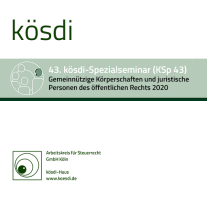 Abbildung: KSp 43 - Gemeinnützige Körperschaften und juristische Personen des öffentlichen Rechts 2020