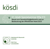 Abbildung: KSp 51 - Neues zum Gemeinnützigkeitsrecht und zur Besteuerung der öffentlichen Hand 2023