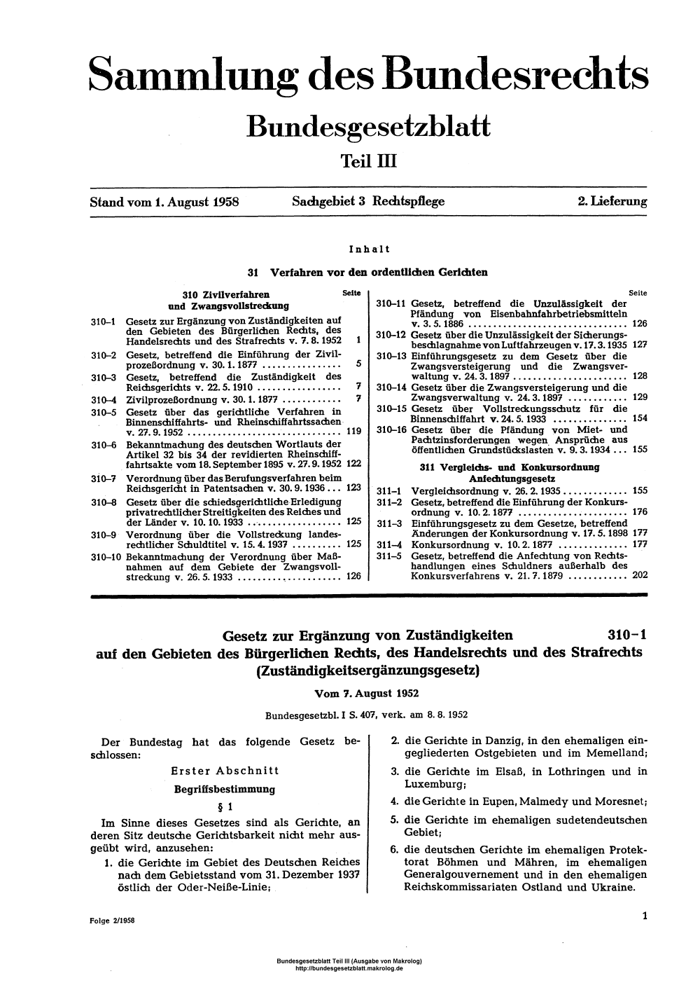 Bundesgesetzblatt Teil III (BGBl. III) jurisAllianz Shop