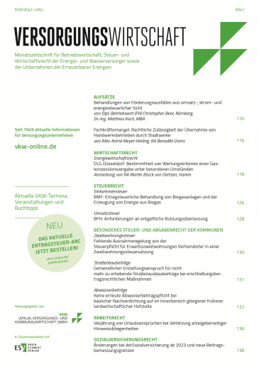  Versorgungswirtschaft